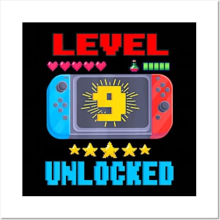 9th Birthday Level 9 Video Birthday Posters and Art